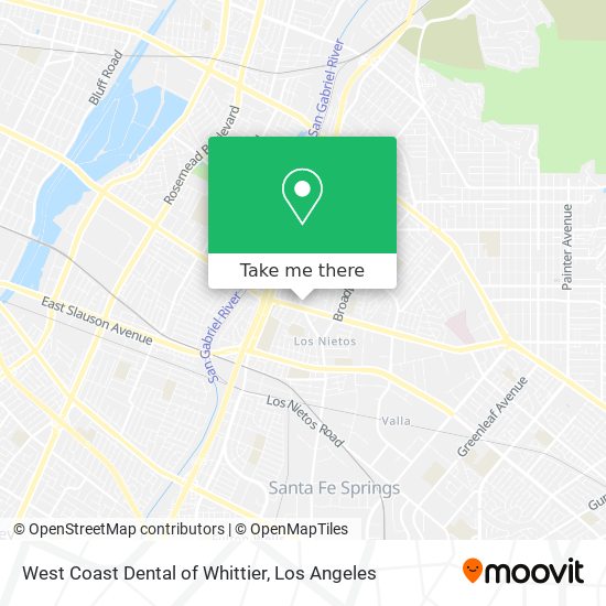 Mapa de West Coast Dental of Whittier