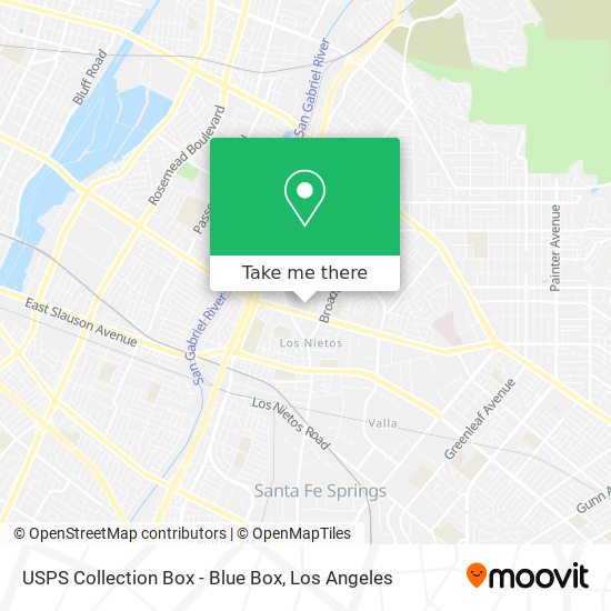 USPS Collection Box - Blue Box map