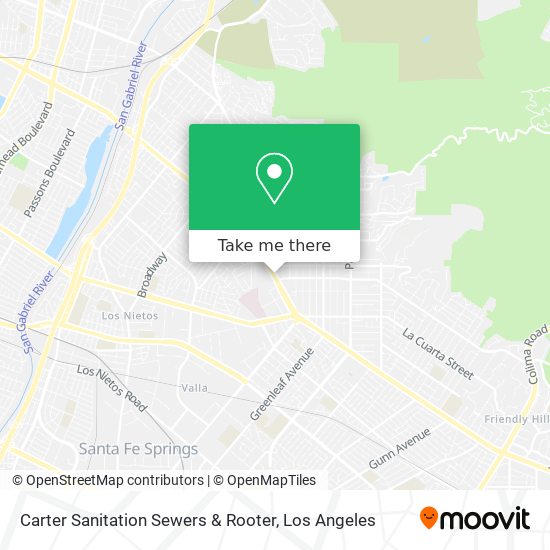 Carter Sanitation Sewers & Rooter map