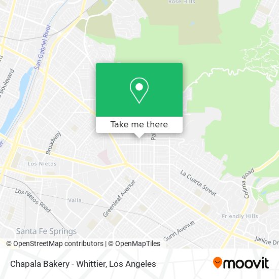 Chapala Bakery - Whittier map