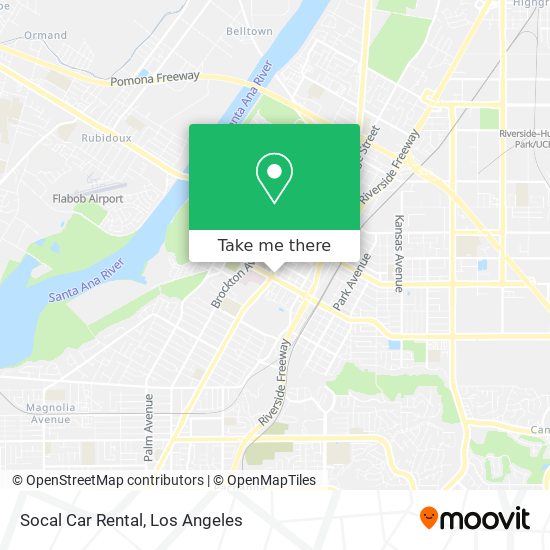 Socal Car Rental map