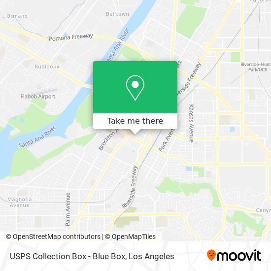 Mapa de USPS Collection Box - Blue Box