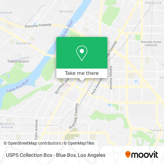 Mapa de USPS Collection Box - Blue Box