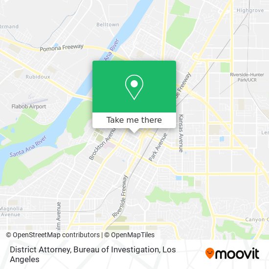 District Attorney, Bureau of Investigation map