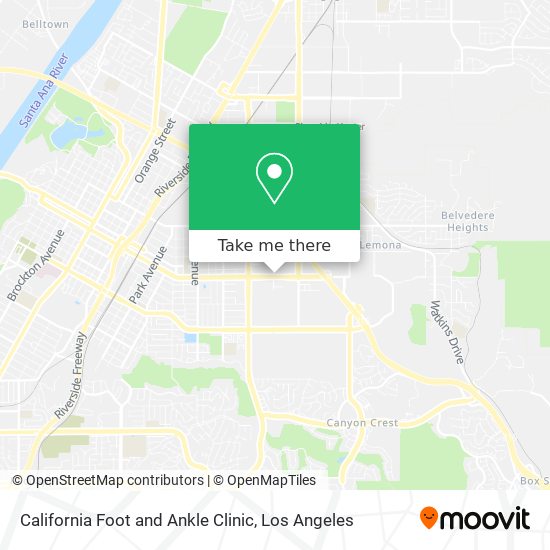 Mapa de California Foot and Ankle Clinic