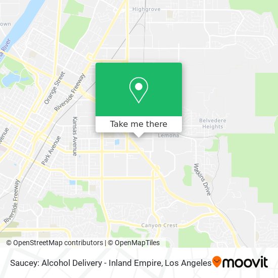 Mapa de Saucey: Alcohol Delivery - Inland Empire