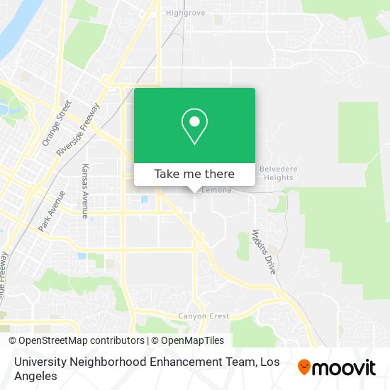 University Neighborhood Enhancement Team map