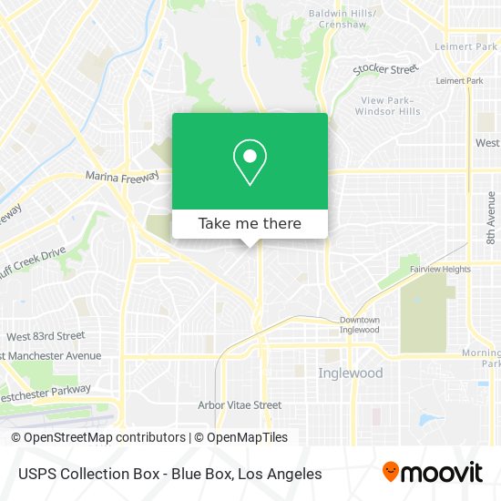 USPS Collection Box - Blue Box map