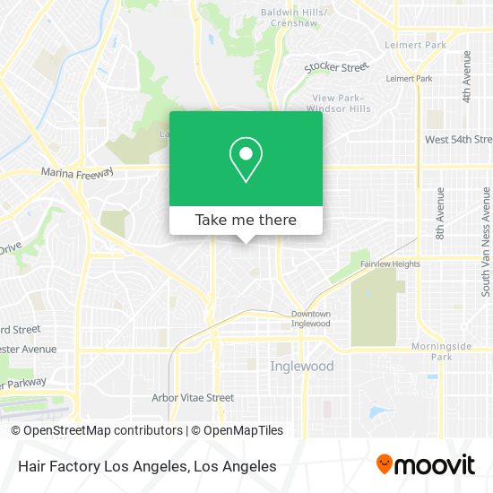 Mapa de Hair Factory Los Angeles