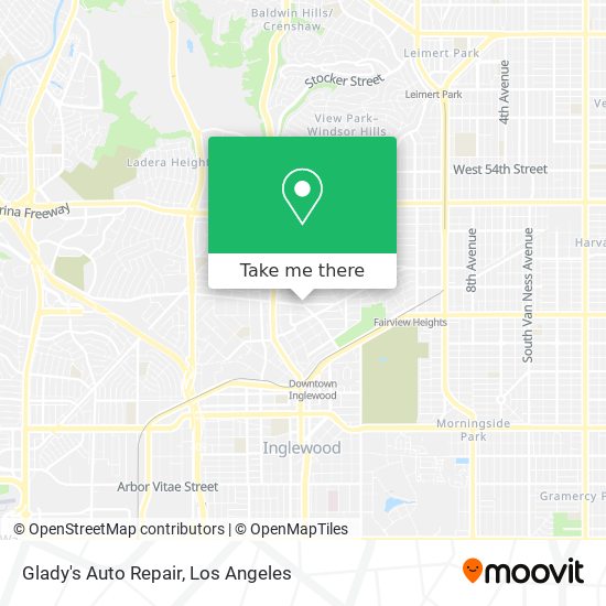 Mapa de Glady's Auto Repair