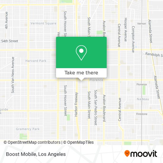 Mapa de Boost Mobile