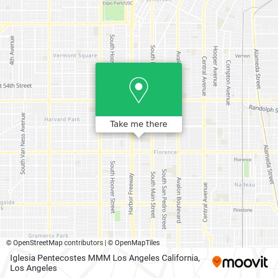 Mapa de Iglesia Pentecostes MMM Los Angeles California