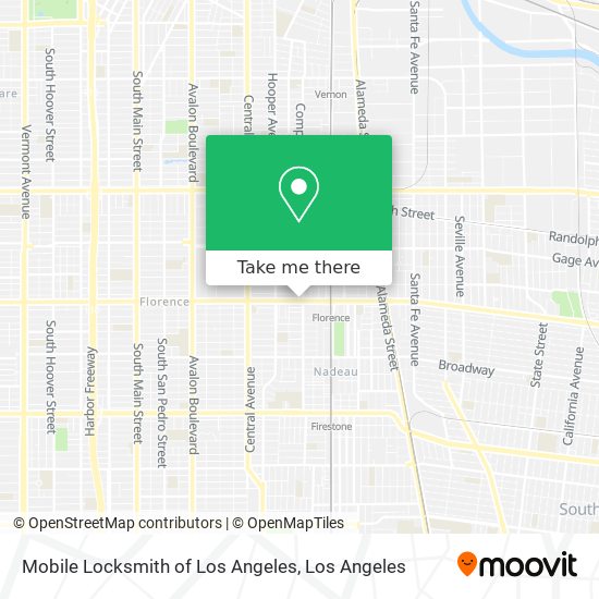 Mapa de Mobile Locksmith of Los Angeles