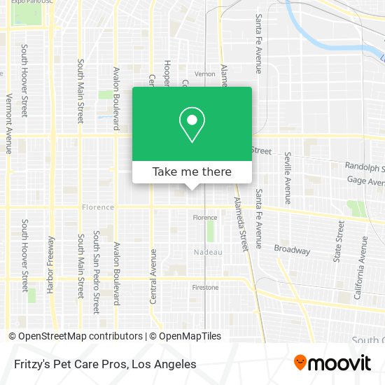 Fritzy's Pet Care Pros map