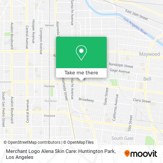 Mapa de Merchant Logo Alena Skin Care: Huntington Park
