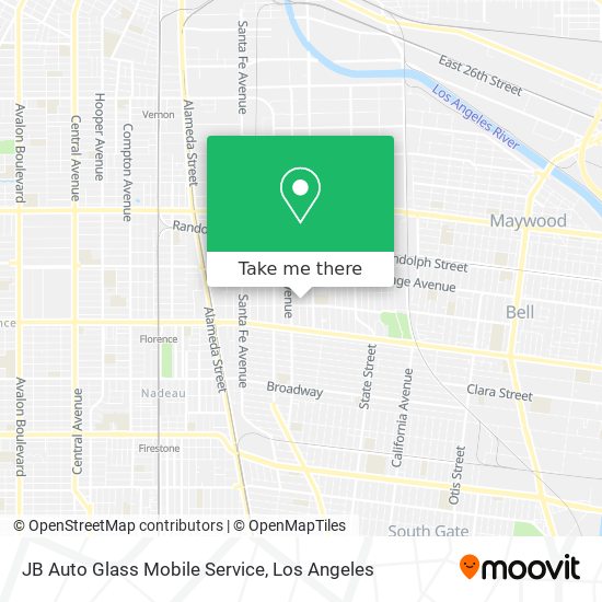 Mapa de JB Auto Glass Mobile Service
