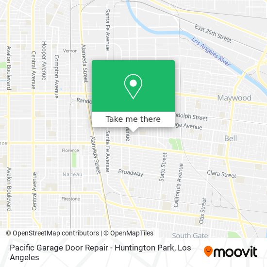 Pacific Garage Door Repair - Huntington Park map