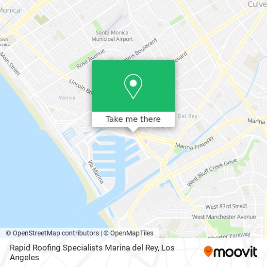 Rapid Roofing Specialists Marina del Rey map