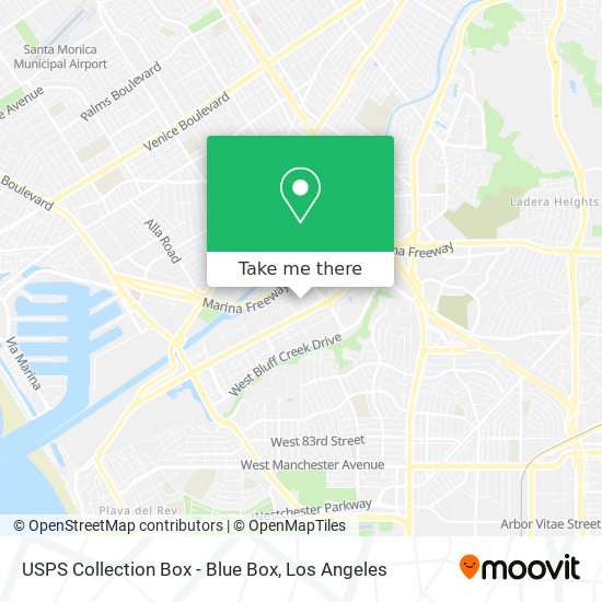 Mapa de USPS Collection Box - Blue Box