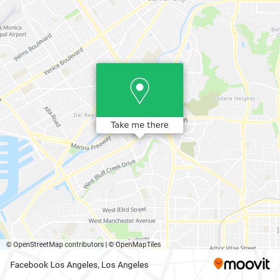 Mapa de Facebook Los Angeles