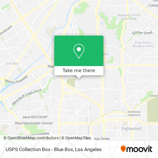 Mapa de USPS Collection Box - Blue Box