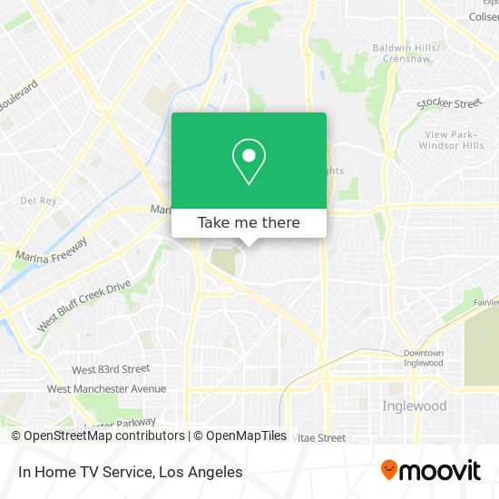 In Home TV Service map
