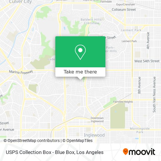 USPS Collection Box - Blue Box map