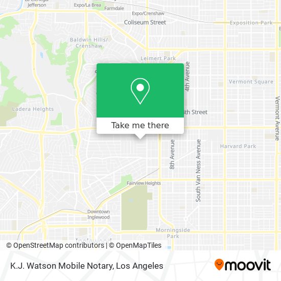 Mapa de K.J. Watson Mobile Notary