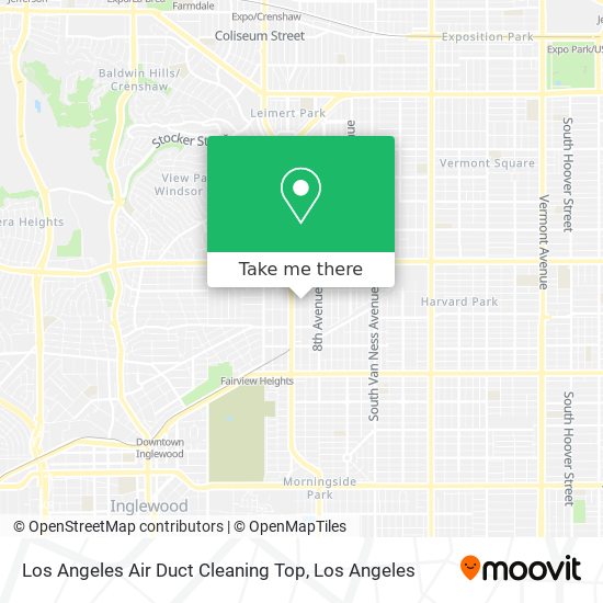 Los Angeles Air Duct Cleaning Top map