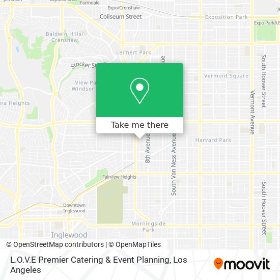 Mapa de L.O.V.E Premier Catering & Event Planning