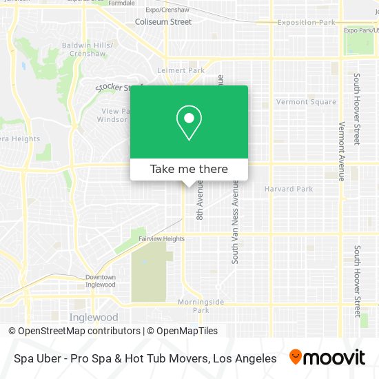 Mapa de Spa Uber - Pro Spa & Hot Tub Movers