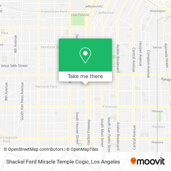 Mapa de Shackel Ford Miracle Temple Cogic