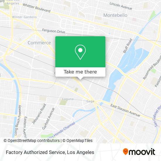 Factory Authorized Service map
