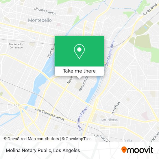 Molina Notary Public map