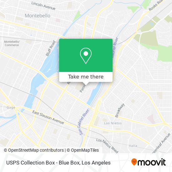 Mapa de USPS Collection Box - Blue Box