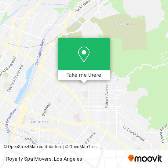 Royalty Spa Movers map