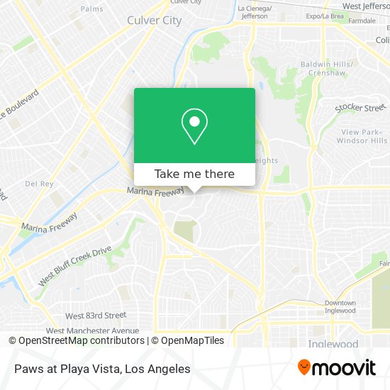 Paws at Playa Vista map