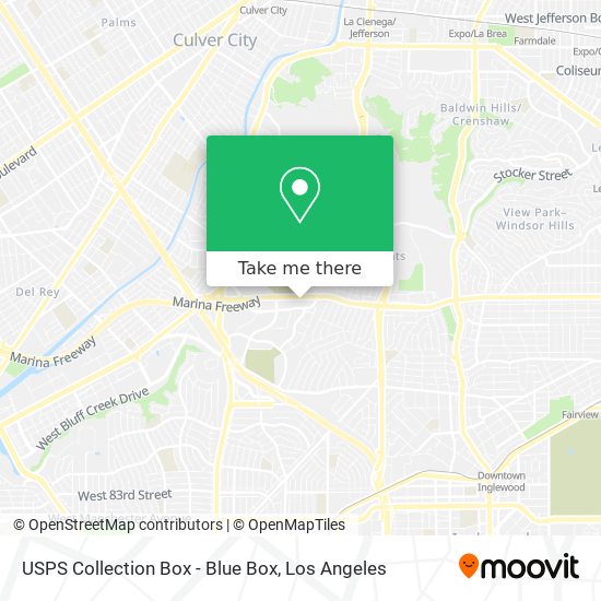 Mapa de USPS Collection Box - Blue Box