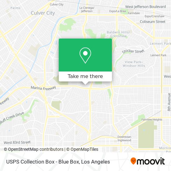 Mapa de USPS Collection Box - Blue Box