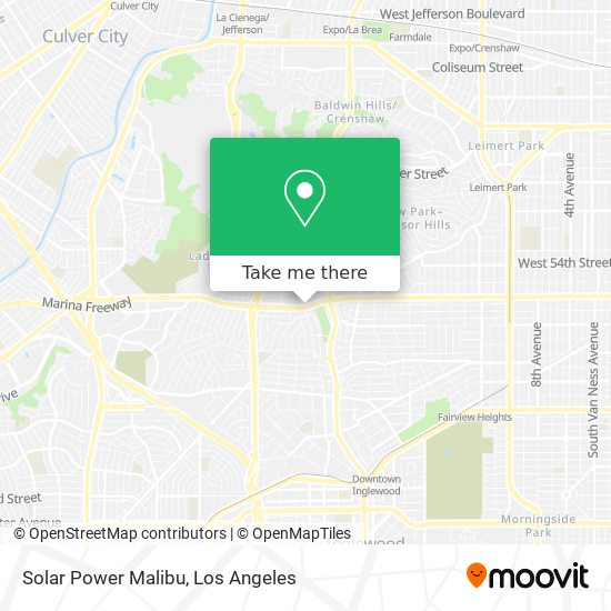 Solar Power Malibu map