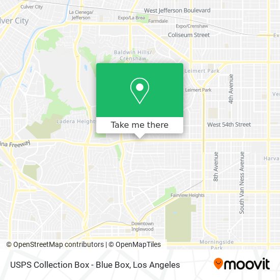 USPS Collection Box - Blue Box map