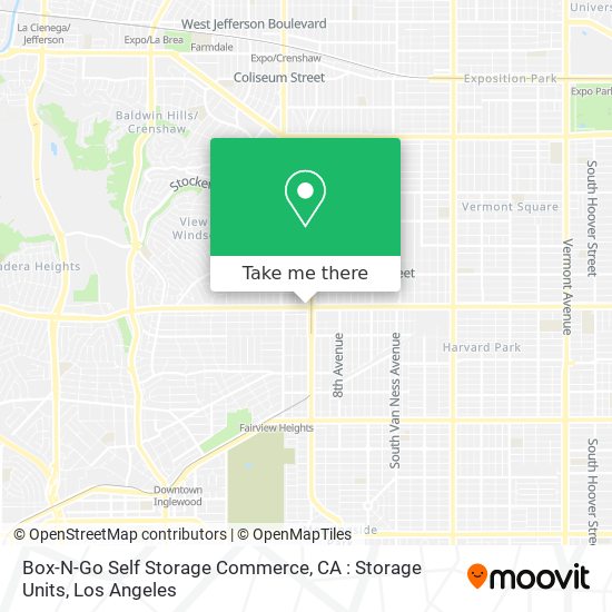 Box-N-Go Self Storage Commerce, CA : Storage Units map