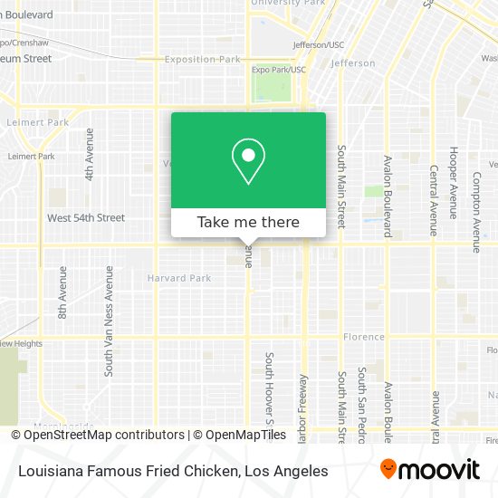 Mapa de Louisiana Famous Fried Chicken