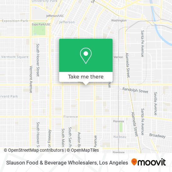 Slauson Food & Beverage Wholesalers map