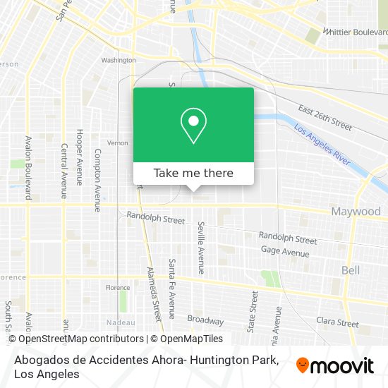 Mapa de Abogados de Accidentes Ahora- Huntington Park