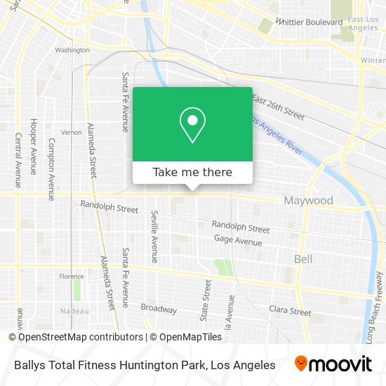 Mapa de Ballys Total Fitness Huntington Park