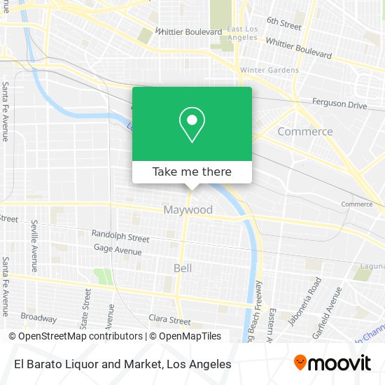 Mapa de El Barato Liquor and Market