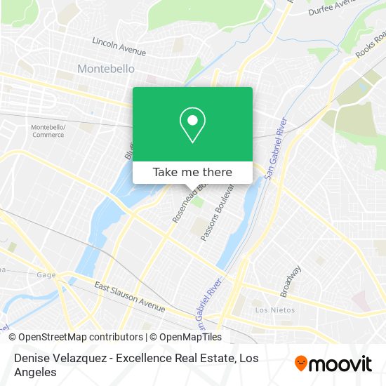 Mapa de Denise Velazquez - Excellence Real Estate