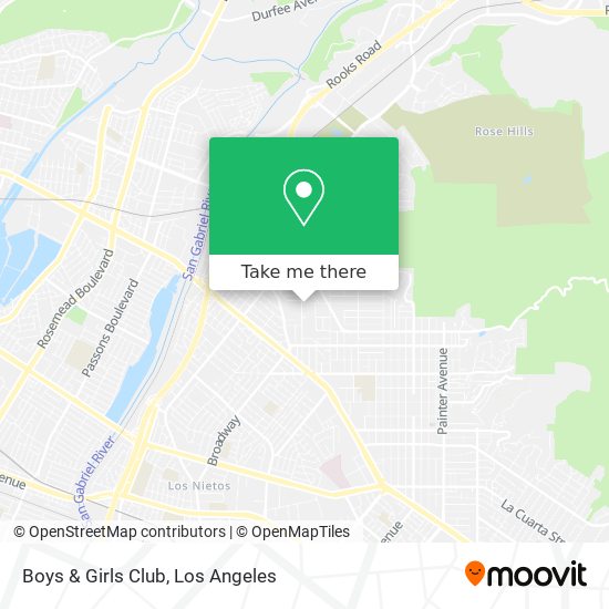 Boys & Girls Club map