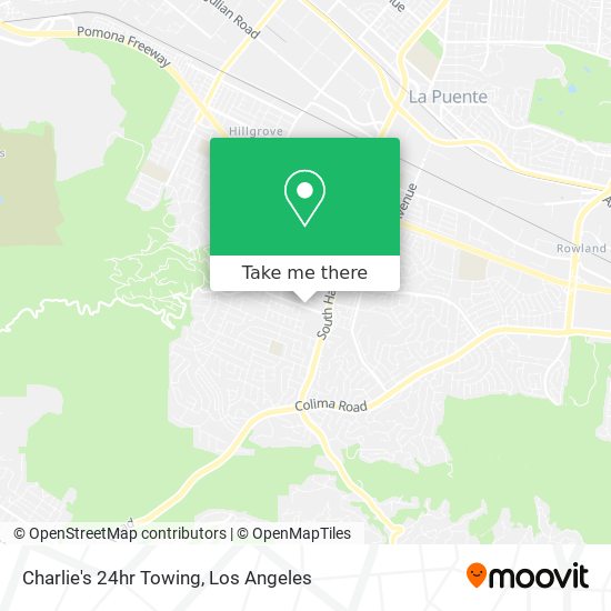 Charlie's 24hr Towing map